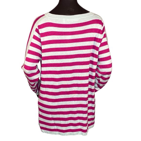 Soft Surroundings NWT Sierra Sweater Womens Size L Cashmere Wool Blend Stripe - Picture 3 of 7